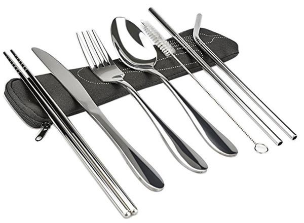 kisswill stainless travel cutlery set