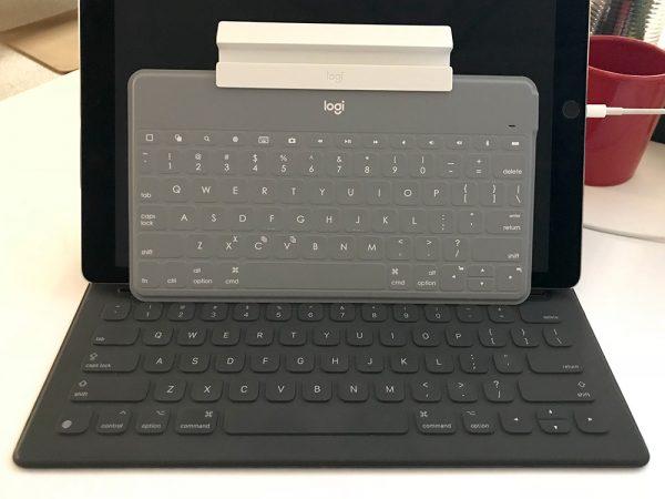 Logitech keyboard on top of iPad Keyboard