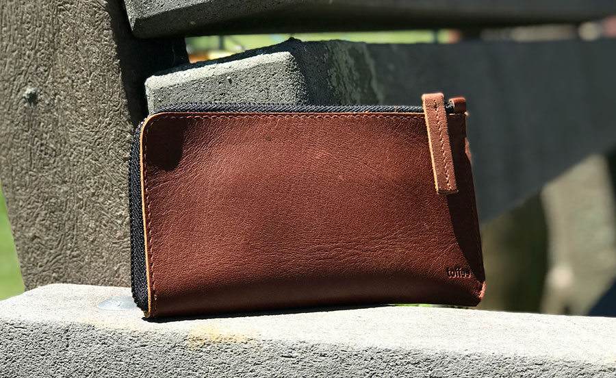 Leather discount zip bag