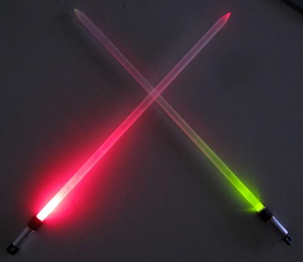 DIY Lightsabers with a 22 needle circular knitting machine 