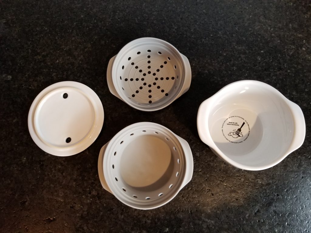 Book Reviews and More: Product Review - Microwave Egg Cooker - Pampered Chef