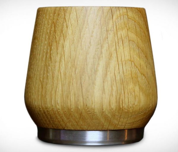 honey oak wood tumbler