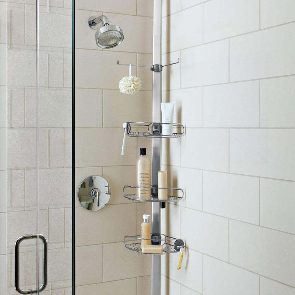 simplehuman on X: Introducing the over door shower caddy. A modern  solution for organizing your shower clutter. Shop:    / X