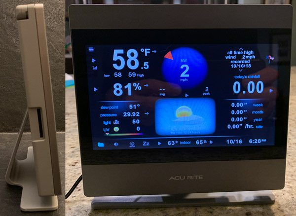 AcuRite ATLAS screen