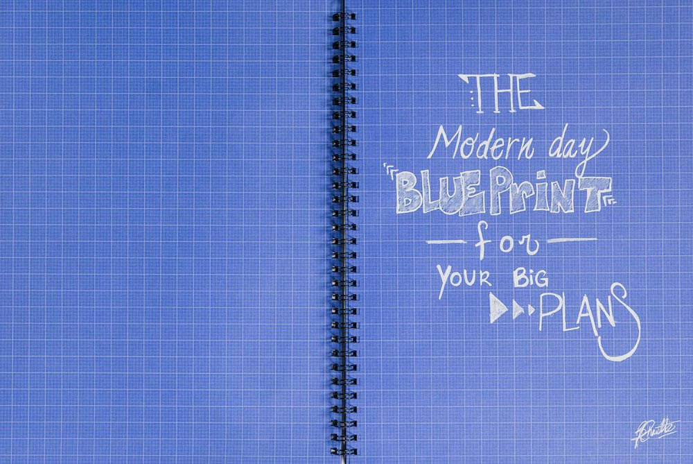 Take well-constructed notes in this blueprint-paper notebook - The Gadgeteer