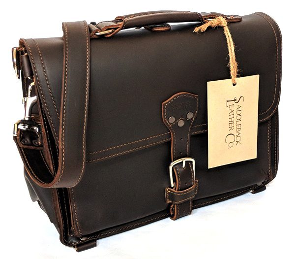 Saddleback leather slim laptop briefcase sale