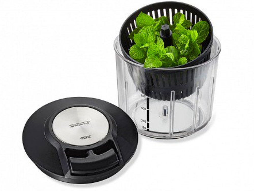 Gefu Salad Spinner Stainless Steel Speedwing