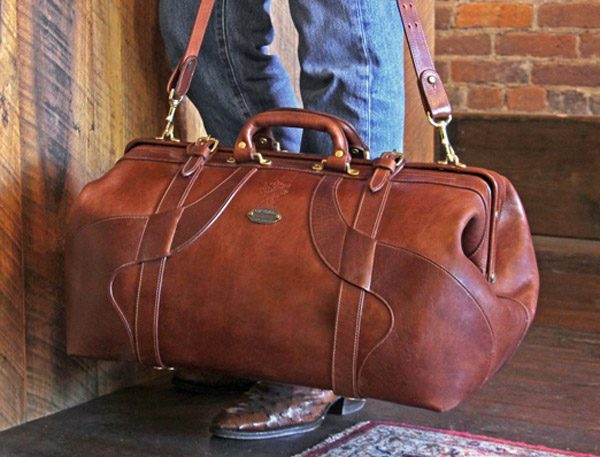 Buffalo Leather Duffle, No. 5 Grip Travel Bag - USA Made | Col. Littleton