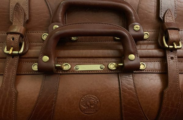 Buffalo Leather Duffle, No. 5 Grip Travel Bag - USA Made | Col. Littleton