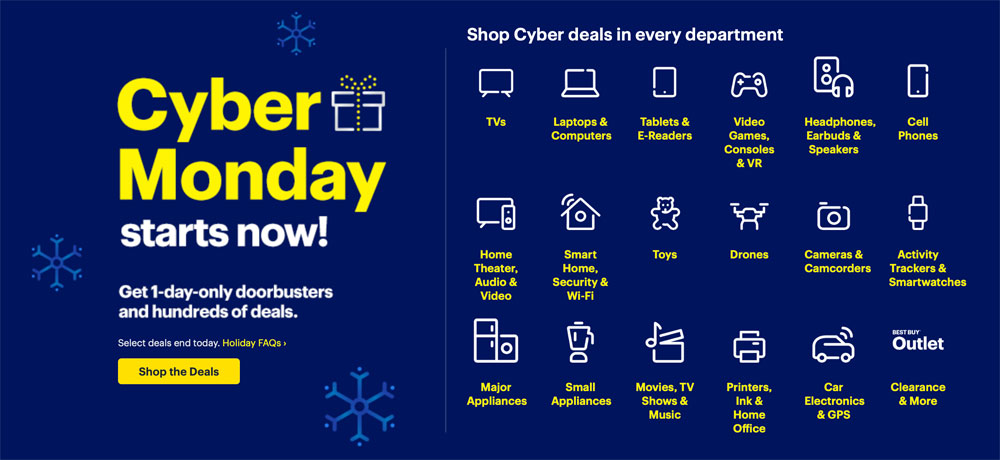 who has best cyber monday deals