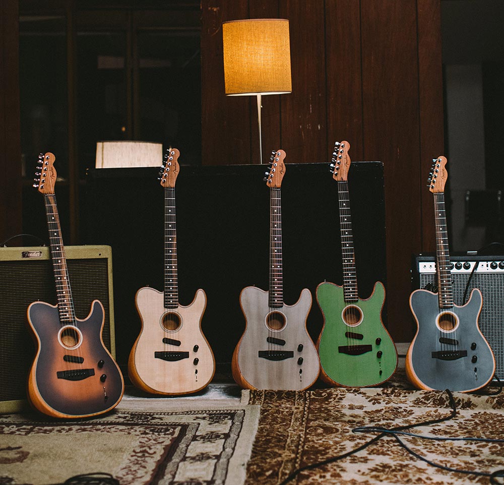 American Acoustasonic Telecaster Group Shot 1