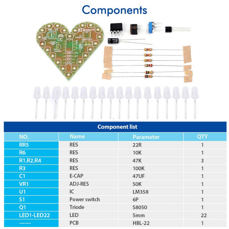WHDTS HeartLEDSolderKit 1