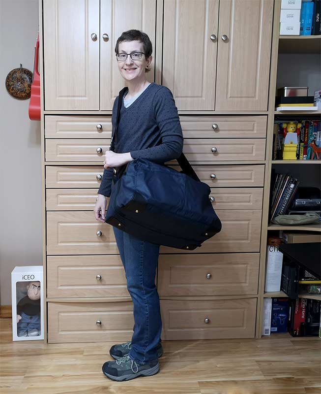 large bag for carrying clothes