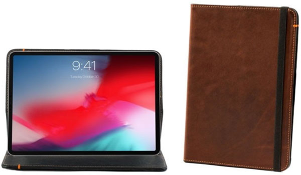 MacCase Premium Leather 2021 iPad Pro 12.9 5th Generation Folio Case with Magnetic Accessory System - Vintage