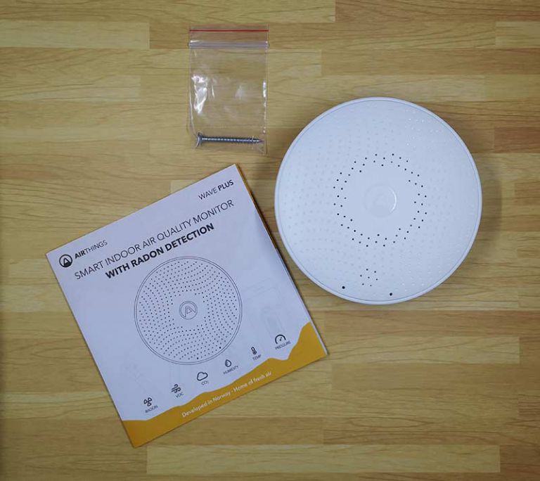 Airthings Wave Plus indoor air quality monitor with radon detection review The Gadgeteer