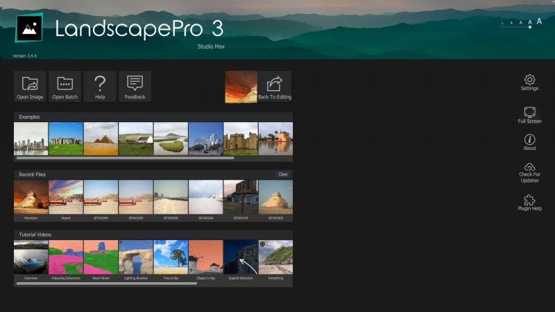 LandscapePro HomeScreen