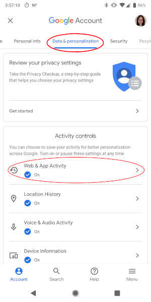 How to automatically delete Google's Web & App Activity data - The