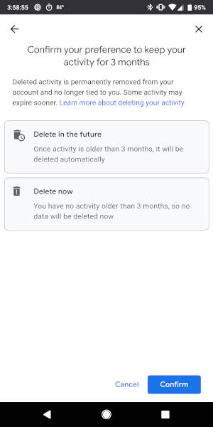 How to automatically delete Google's Web & App Activity data - The