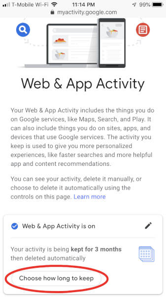 delete google webapp activity 31