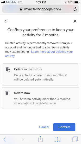 How to automatically delete Google's Web & App Activity data - The