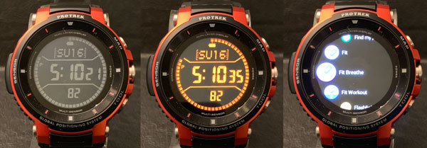 Casio ProTrek WSDF30 screens