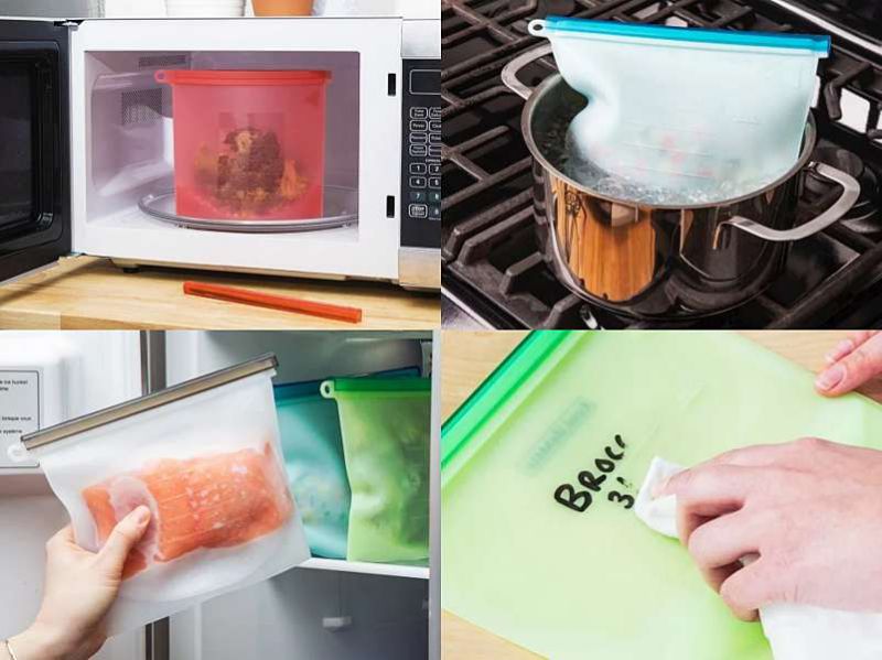 Eliminate throw away guilt with these reusable silicone food storage ...