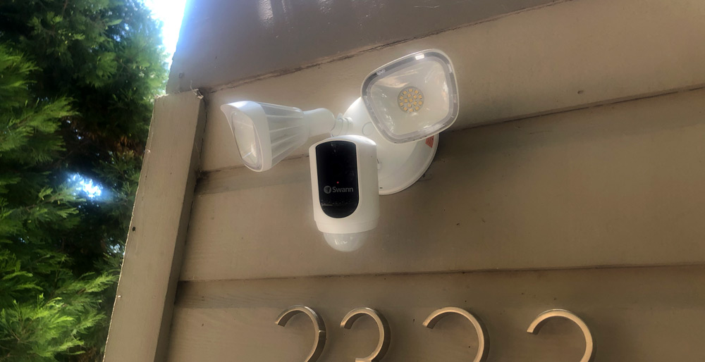 security camera floodlight system