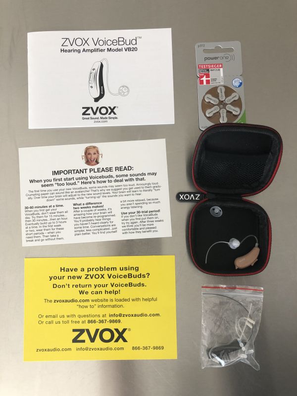 VoiceBud VB20 Hearing Aids With Two-Microphones, App Control, Pair – ZVOX  Audio