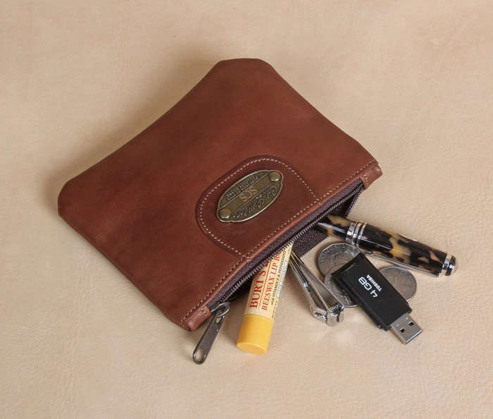 Small Full-Grain Leather Zipper Pouch - No. 1 Zip It | USA Made | Colonel  Littleton