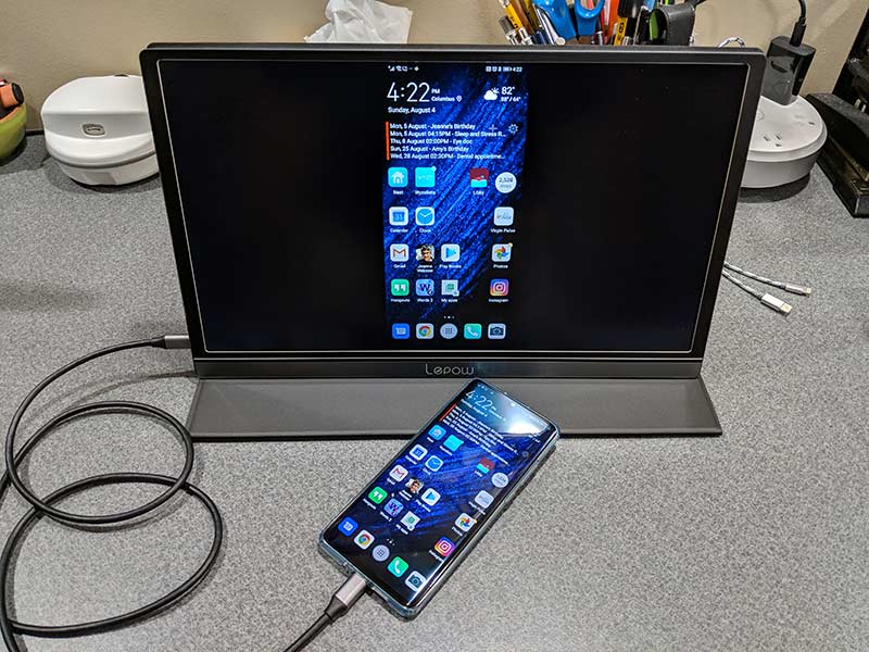 iphone to portable monitor