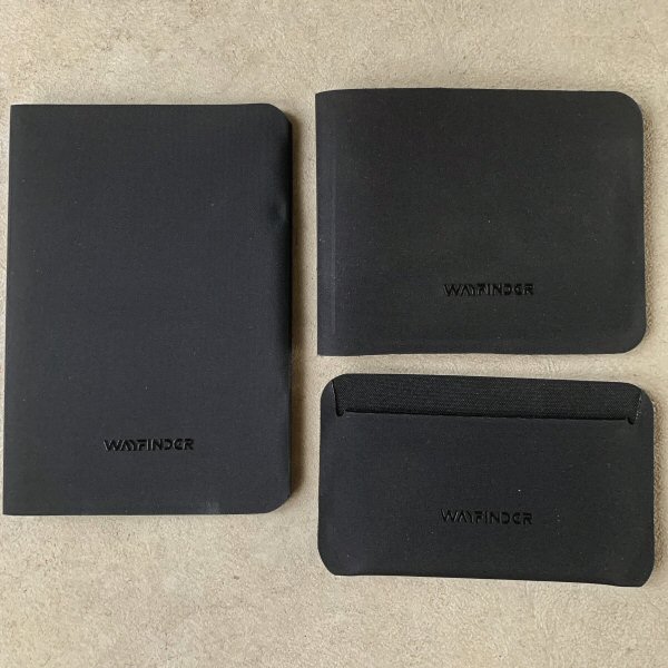 WAYFINDER FLUX Cardholder, DAYBREAKER Billfold Wallet, and