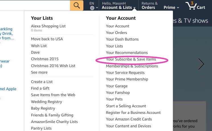 Amazon SubscribeAndSave 1