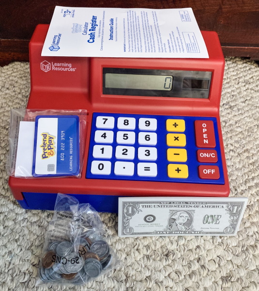 pretend and play calculator cash register