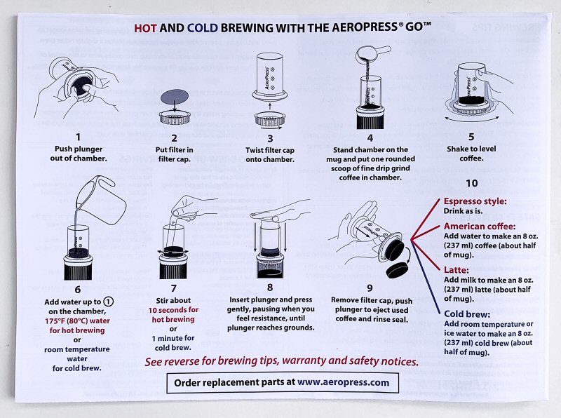 Step by step: coffee preparation with the AeroPress