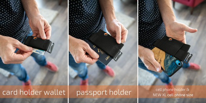 DOUBLE E8LR WALLET black - Personalization | ElephantWallet