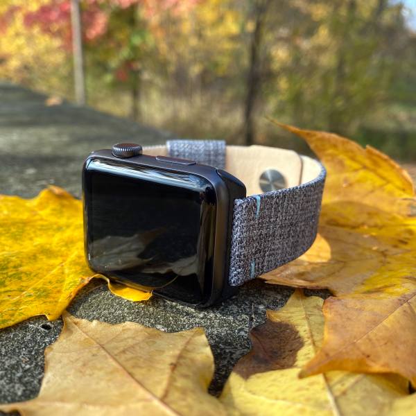 Monowear Urban Canvas and Cocktail Leather Apple Watch bands