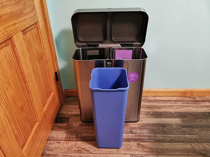 simplehuman 58 Liter/15 Gallon Step Trash Can Recycler + Reviews