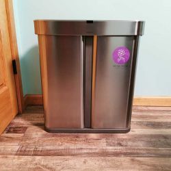 Simplehuman 58 liter dual compartment sensor trash can review