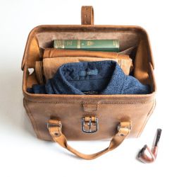 SaddleBackLeather BigMouthDuffle 1