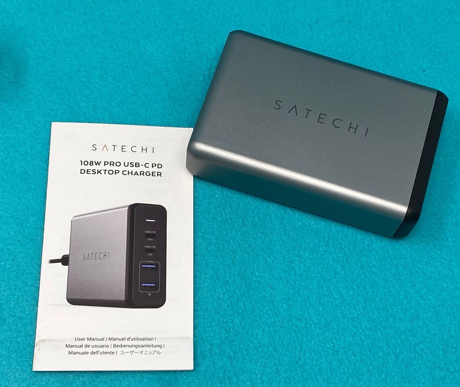 satechi 108w pro usb c pd desktop charger