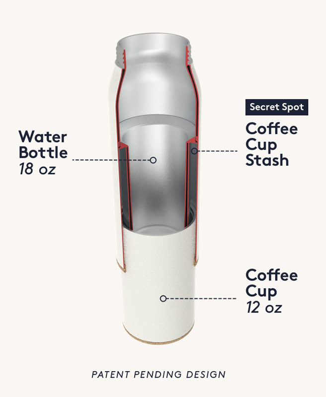 Hitch is a reusable water bottle and coffee cup in one