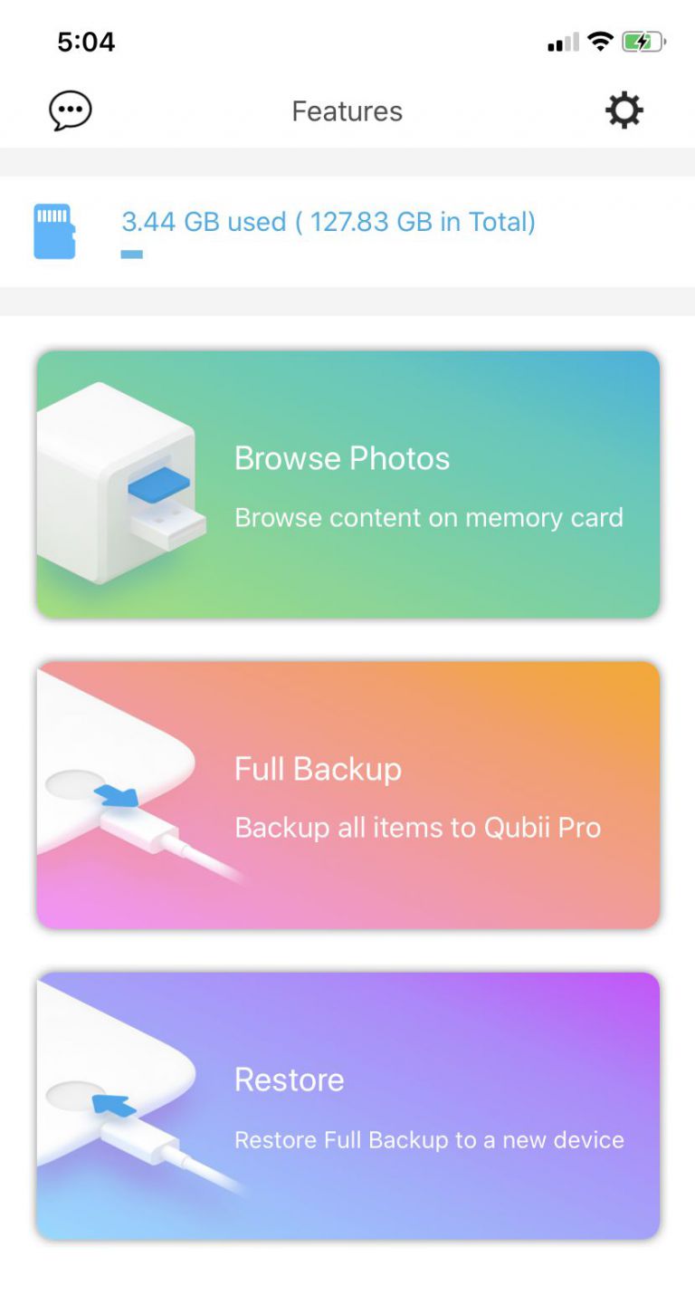 Maktar Qubii Pro iPhone or iPad automatic backup drive review The