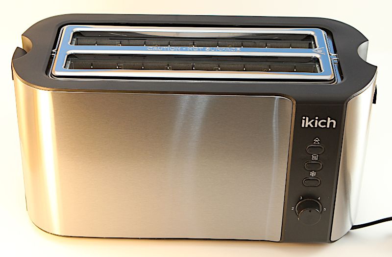 IKICH Toaster 4 Slice, Long Slot Toaster with Warming Rack, 6 Browning  Control, Reheat, Defrost, Compact Countertop Stainless Steel Toaster 4 Slice  for Artisan Bread, Muffins, Croissants, Bun 