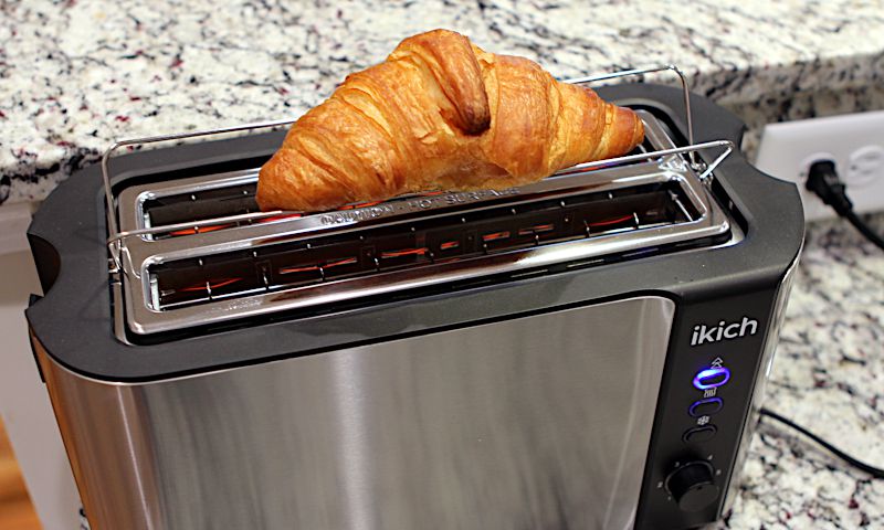 Ikich KCCP179ASUS 4-Slice Toaster in Stainless Steel with Digital Countdown  and 6 Bread Settings