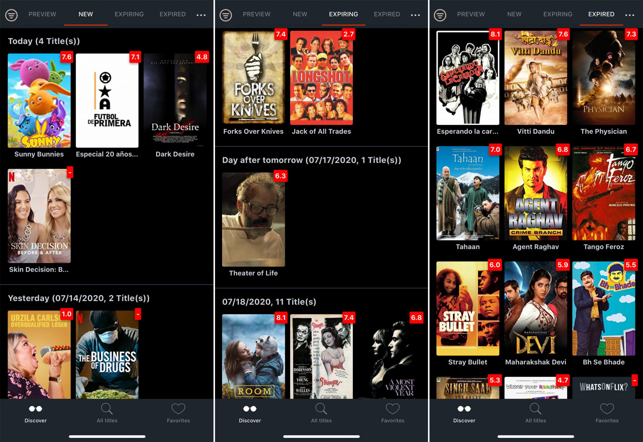 App Watch WhatsOnFlix organizes what's coming and going on Netflix