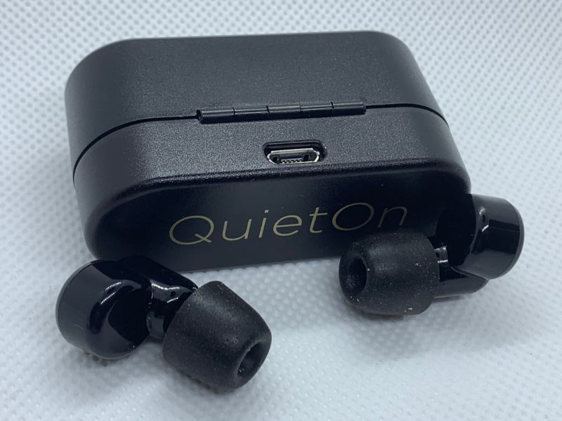 QuietOn active noise canceling earbuds review Cancel the snore