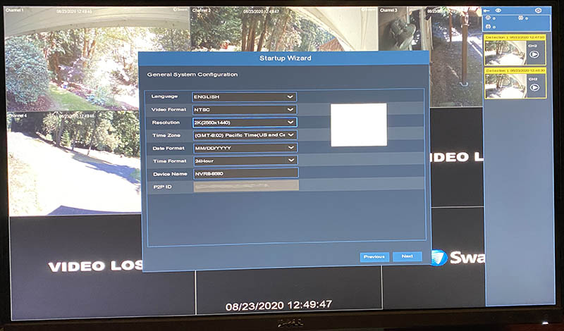 Swann NVR8580 setup