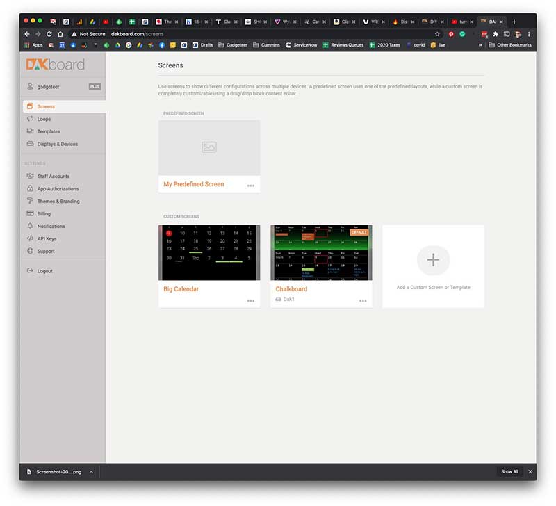 dakboard 102