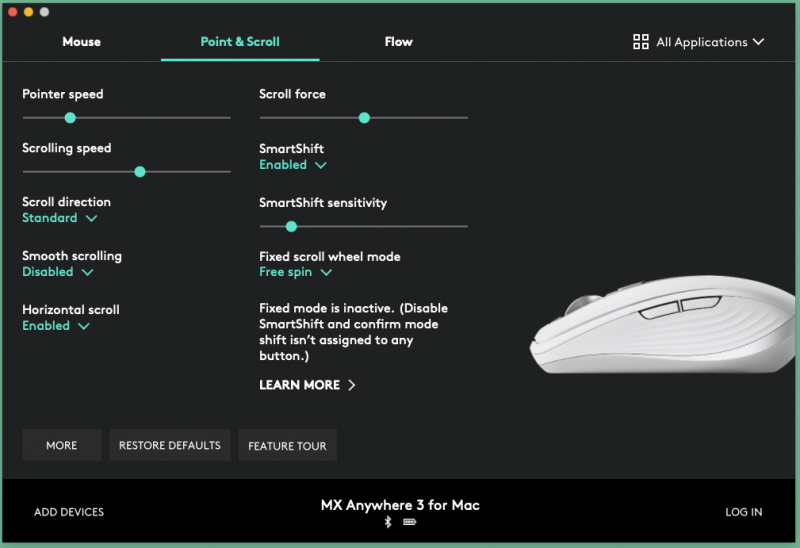 set up logitech mouse mac