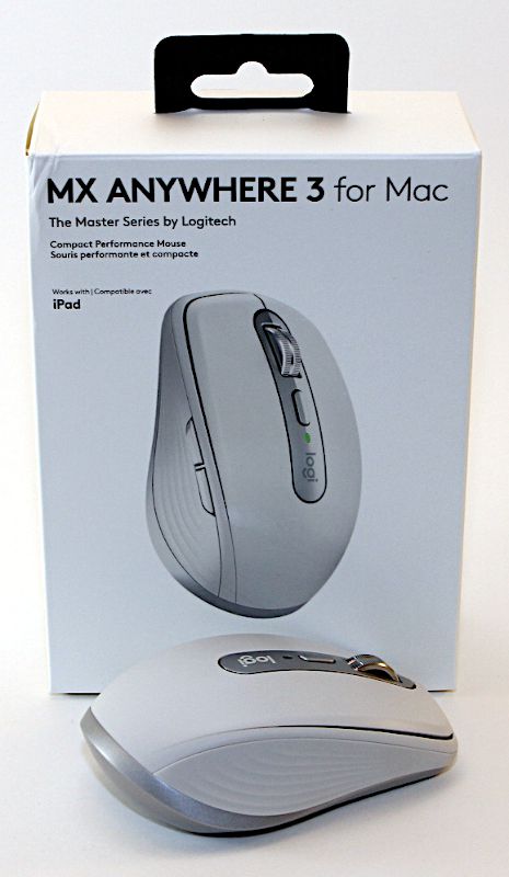 Logitech MX Anywhere 3 Compact Performance Mouse, Pale Gray 